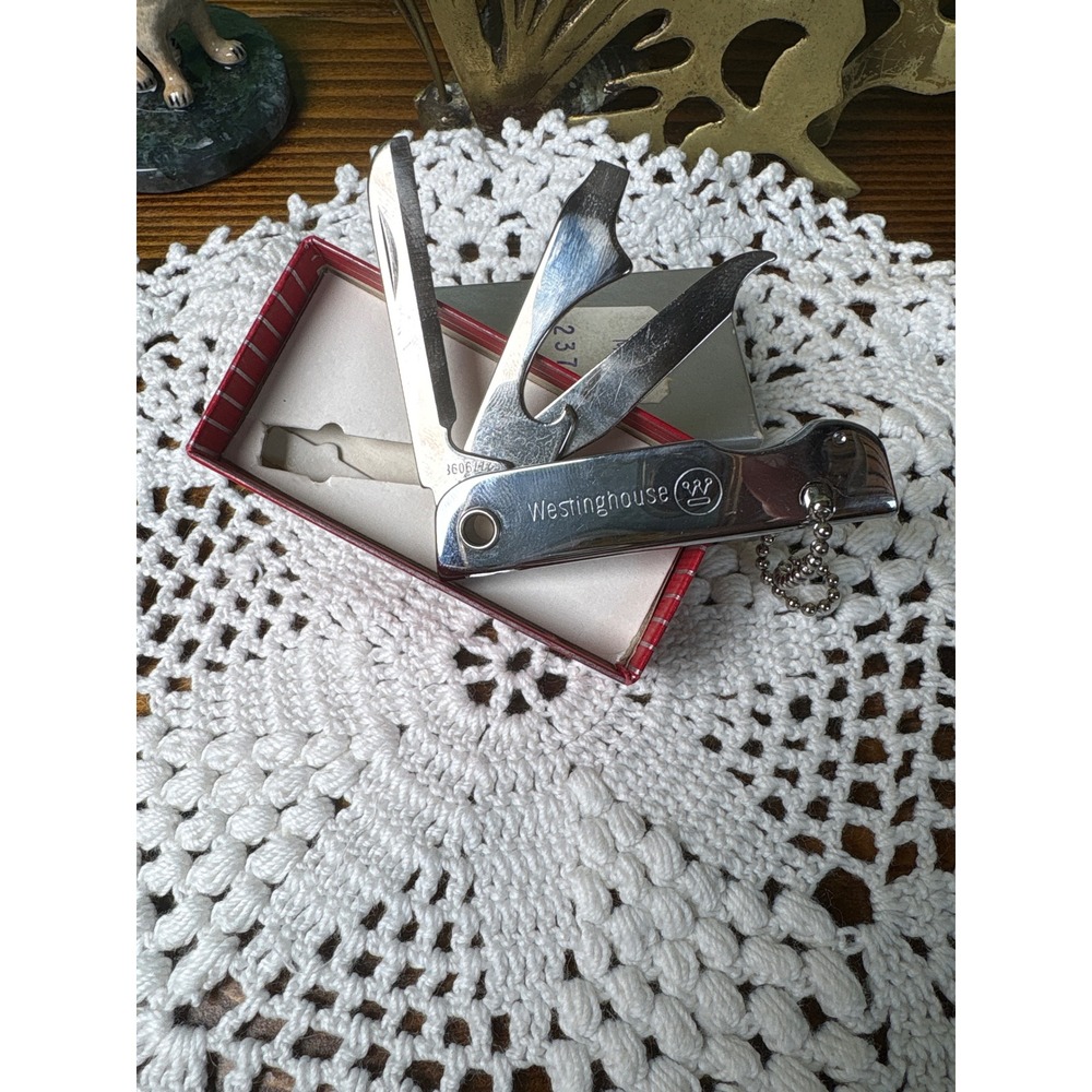 Vintage Westinghouse Silver Pocket Multi Tool MCM Industrial Steel